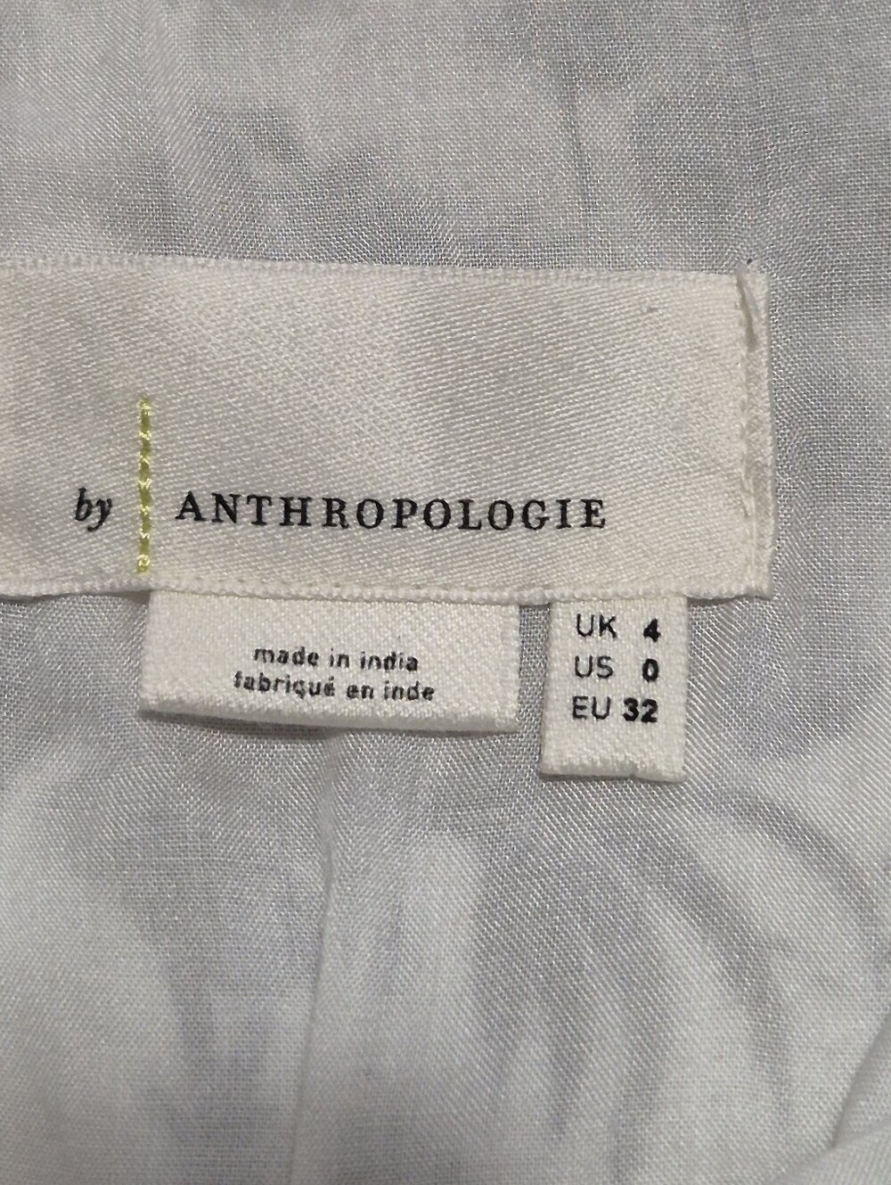 Anthropologie Pale Blue and White Black Floral Embroidery Tiered Shirt Dress-0 - Picture 10 of 13